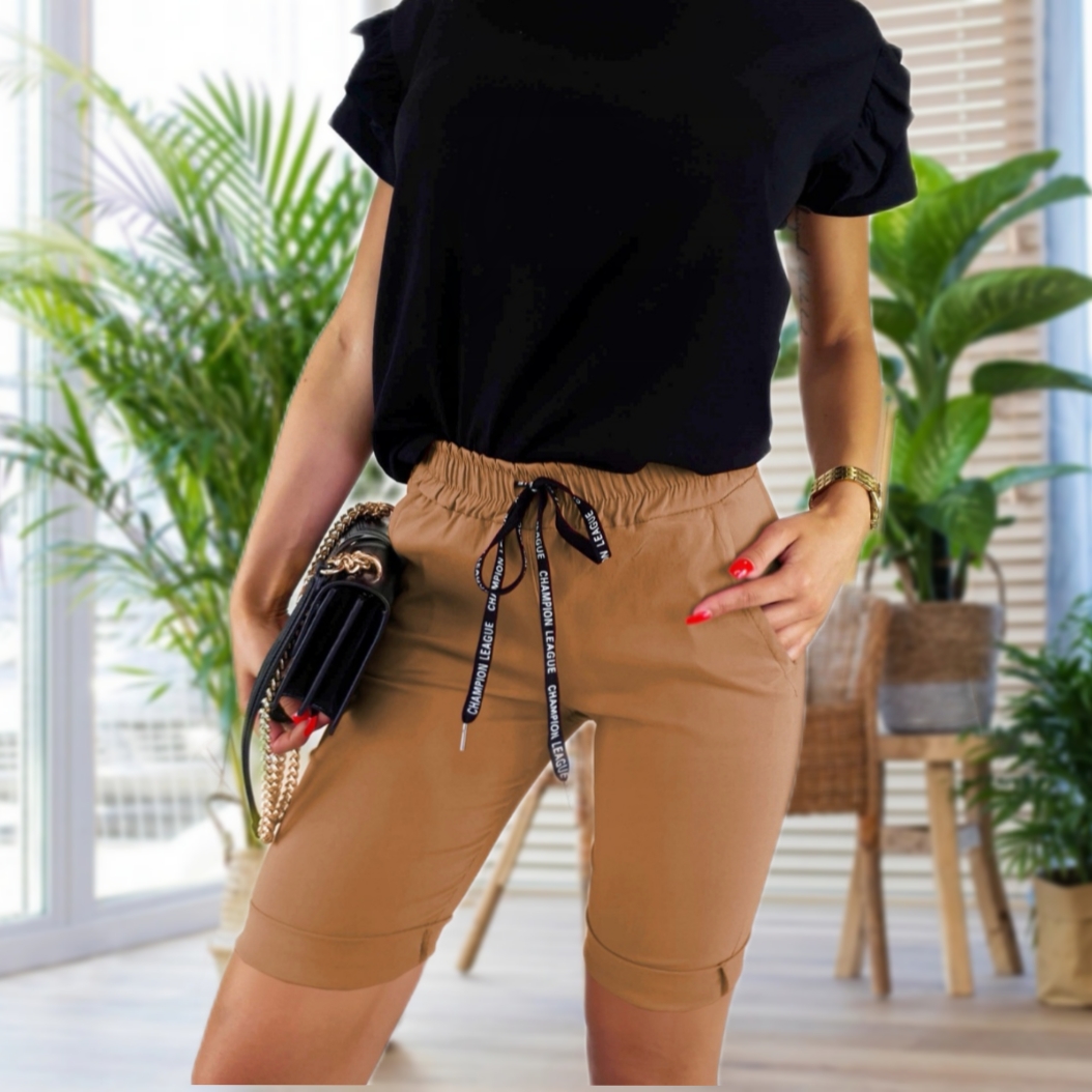 

Damskie spodenki Bermudy wiązane Kalia