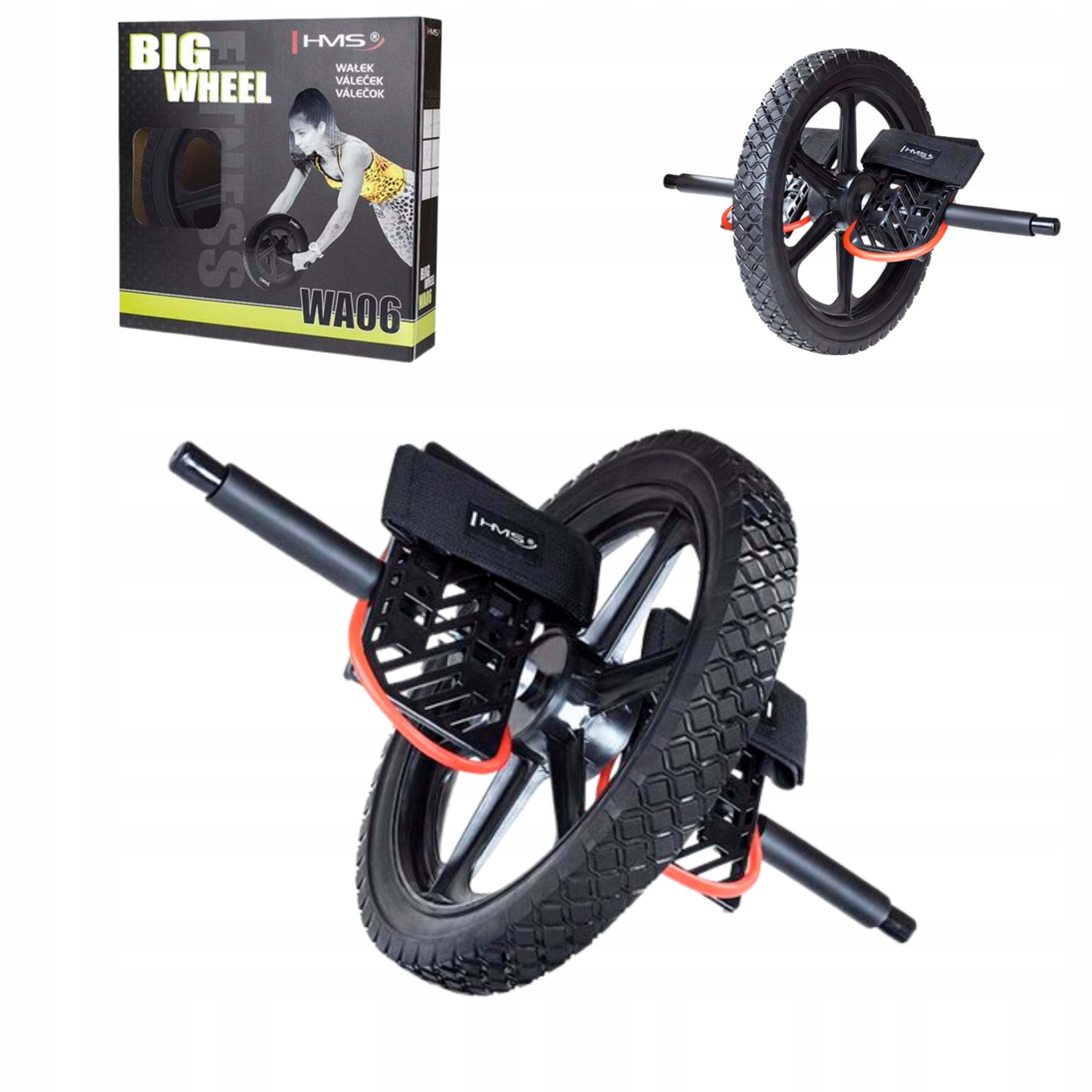 Trenažér Břišních Svalů Váleček Hms Velké kolečko na nohy Ruce Protiskluzové