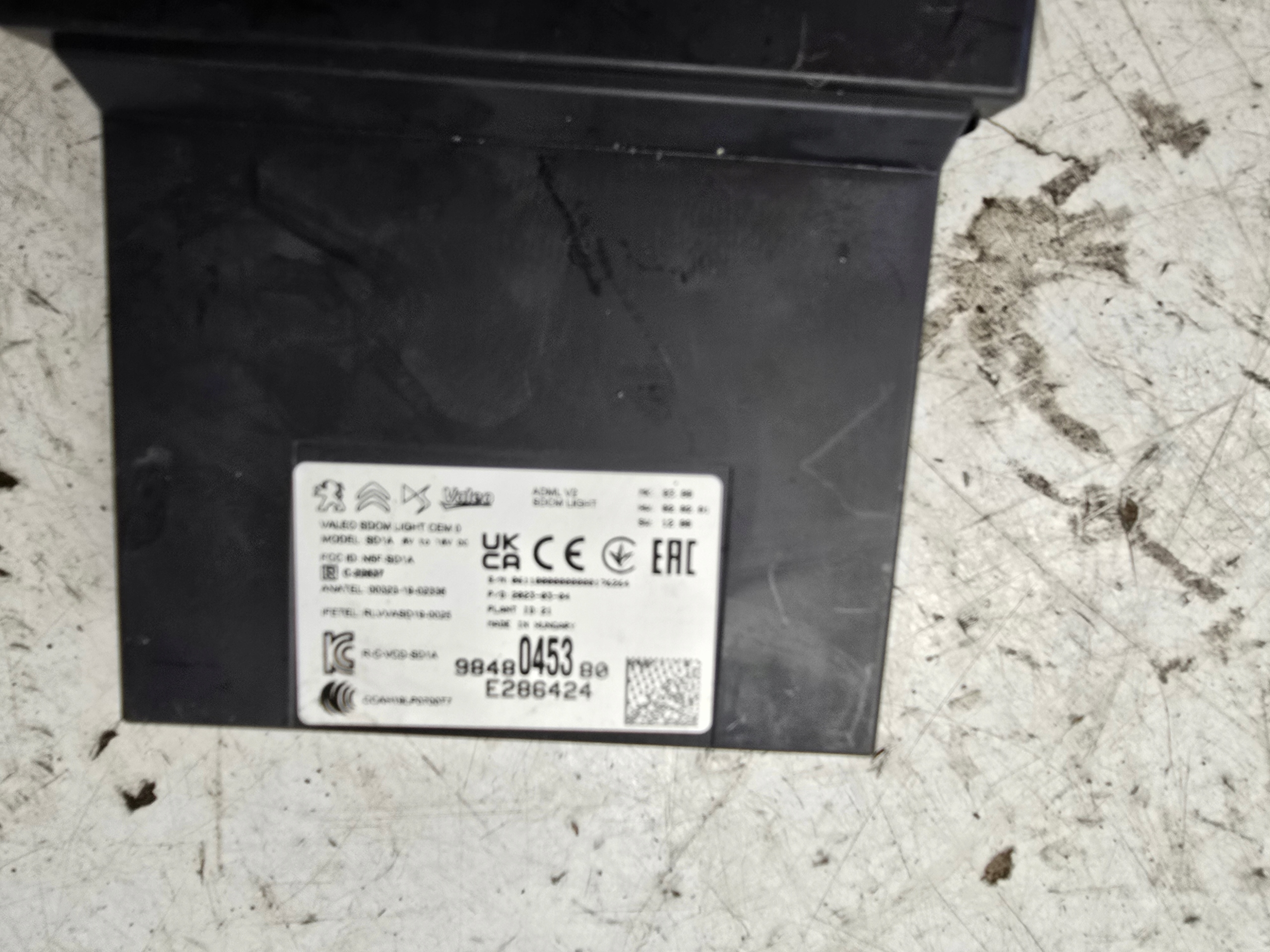 OPEL CORSA-E F ELEKTRYK MOKKA-E B modul Bedienteil Leuchten lichte 9848045380