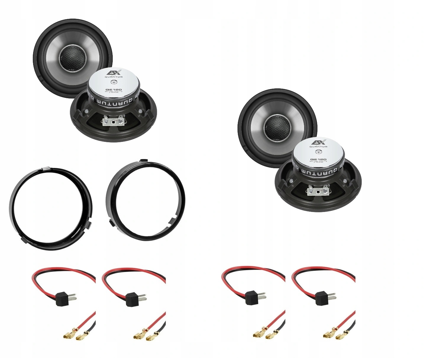 Esx QE120 Reproduktory do auta 12 cm 120 mm Mercedes W124 124 Predná Zadná Časť