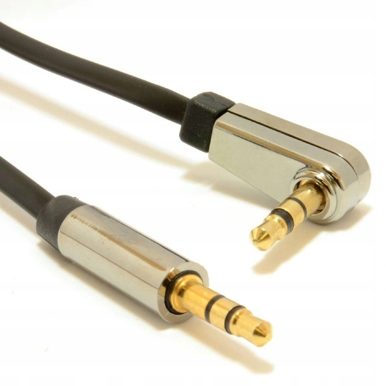 Gmb Kabel Mini Jack 3,5mm 1,8m dł. Gold Aux Kątowy