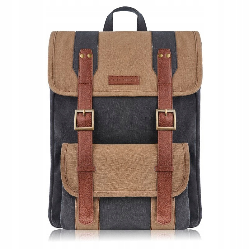 Batoh pro muže na notebook Prostorný Batoh A4 Bavlněný Canvas Paolo Peruzzi