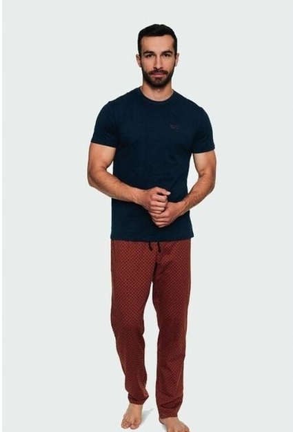 Henderson Pánské Pyžamo S Krátkým Rukávem, Kalhoty 40052 Track 38/M