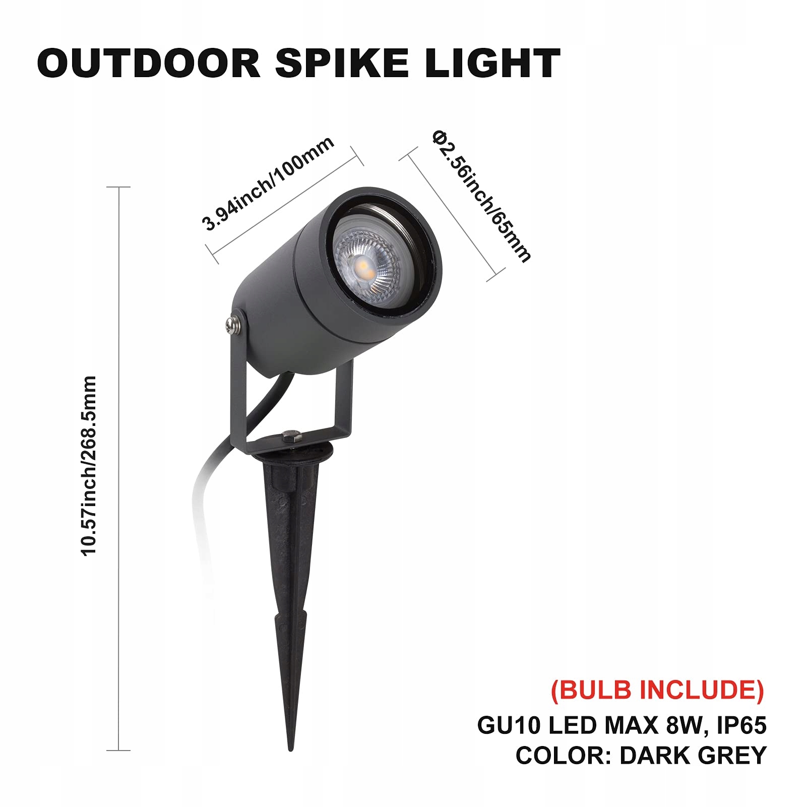 Lampa Ogrodowa LED GU10 IP65 4 Szt 5W 3000K Ziemna Aluminiowa DAWALIGHT — miniatura 2