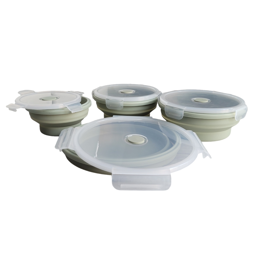 Zestaw pojemników na żywność Pojemnik silikonowy Lunch Box 4 różne