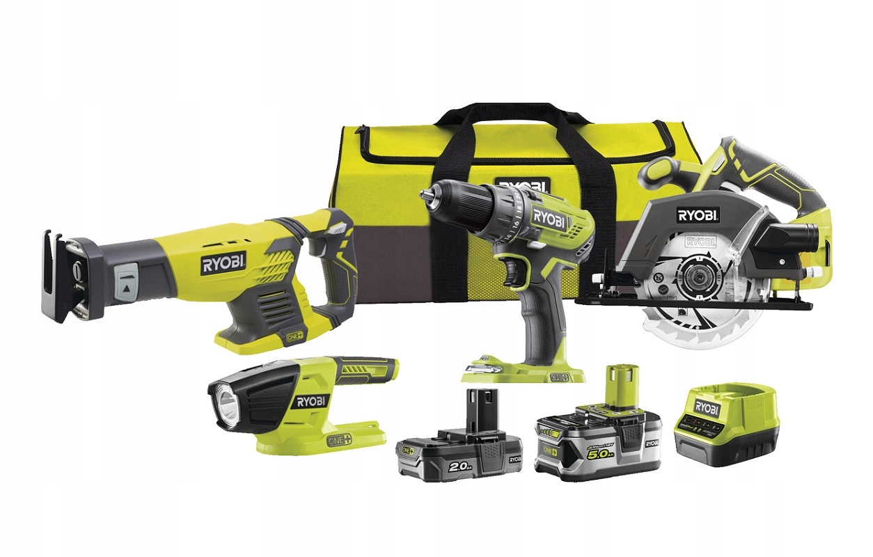 Zestaw 4 narzędzi 18V 1x2.0Ah i 1x5.0Ah R18CK4-252S Ryobi 5133003578
