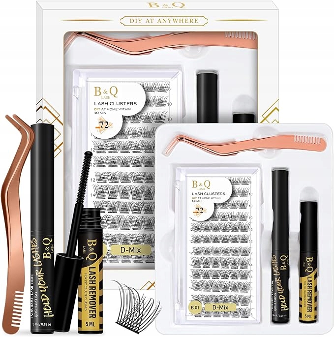 Zestaw do przedłużania rzęs B&Q, 72 sztuki