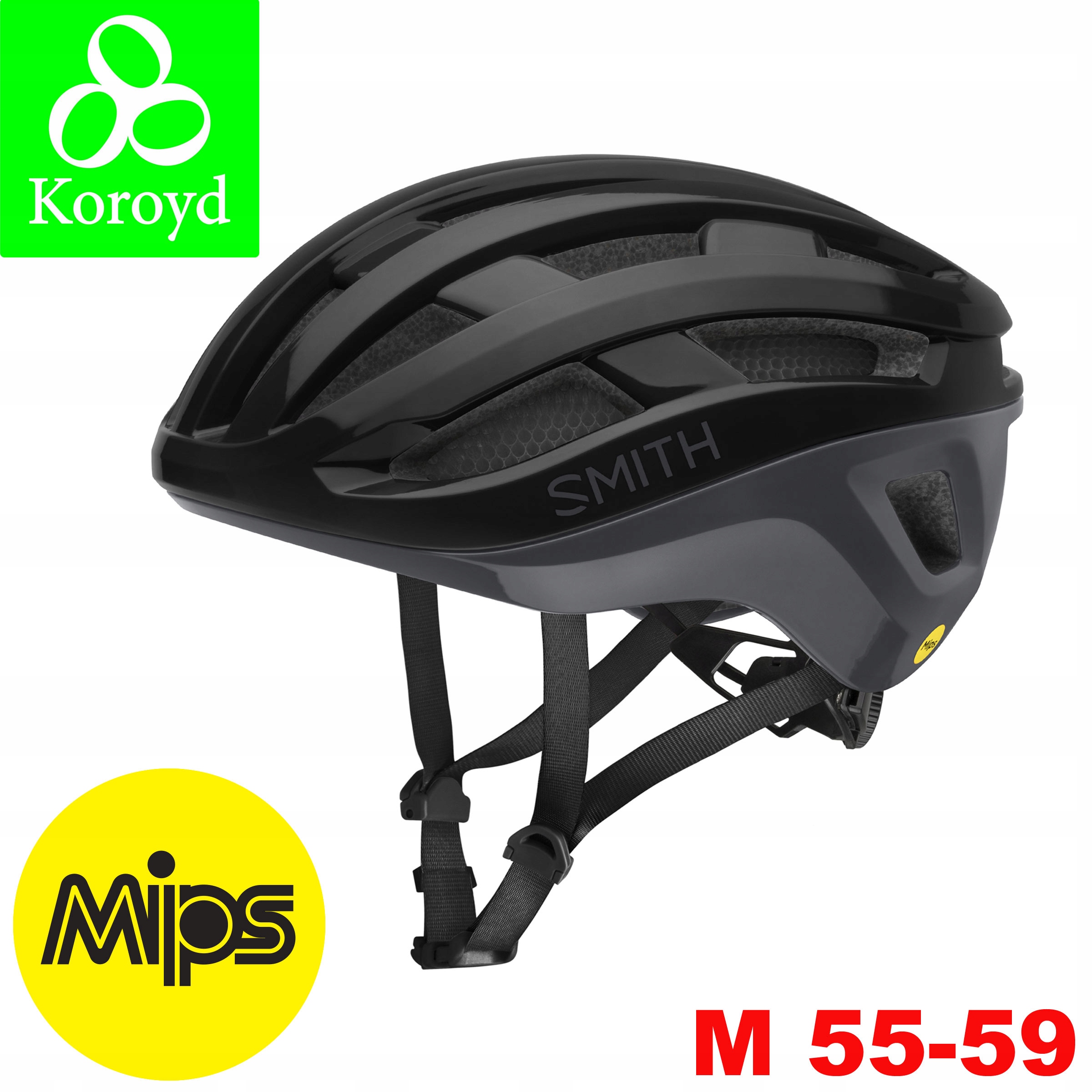 Smith Kask rowerowy szosowy gravel Persist 2 Mips Koroyd M 55-59 Czarny