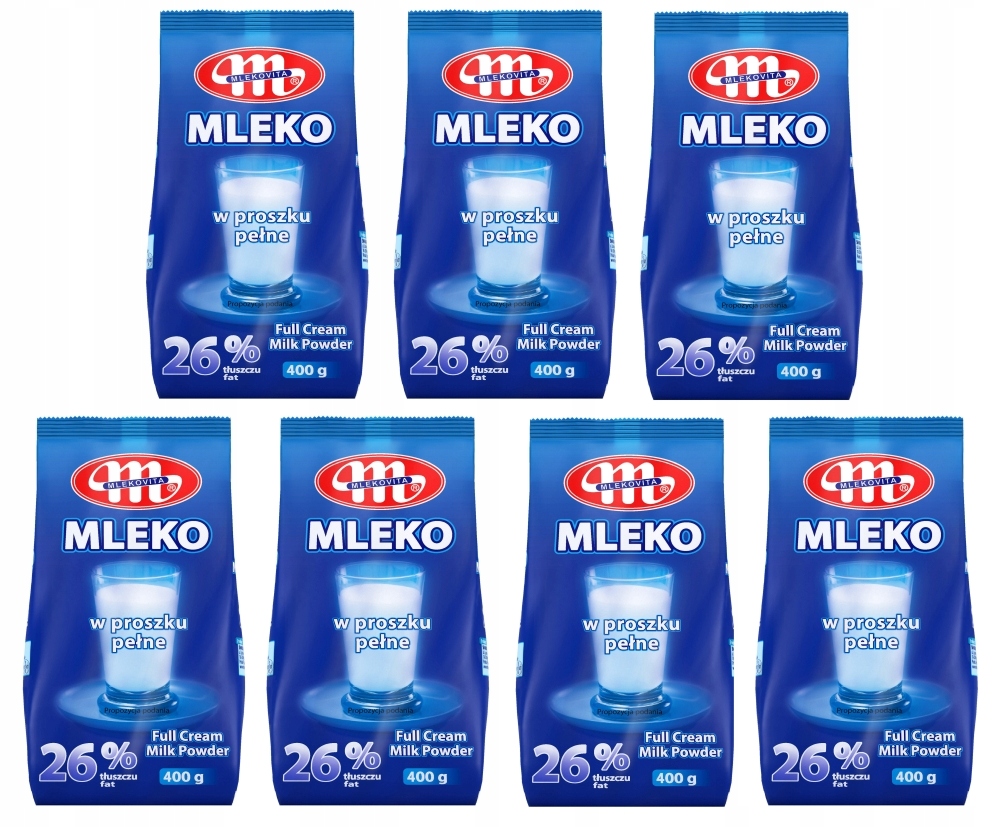 Levně Mlekovita Sušené Mléko Plné 26% 7x400g