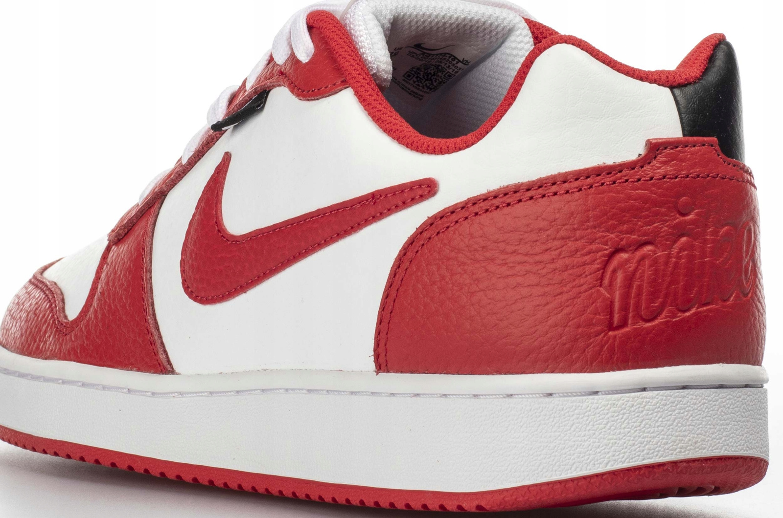 BUTY MĘSKIE SPORTOWE SKÓRZANE NIKE EBERNON LOW Kolor czerwony