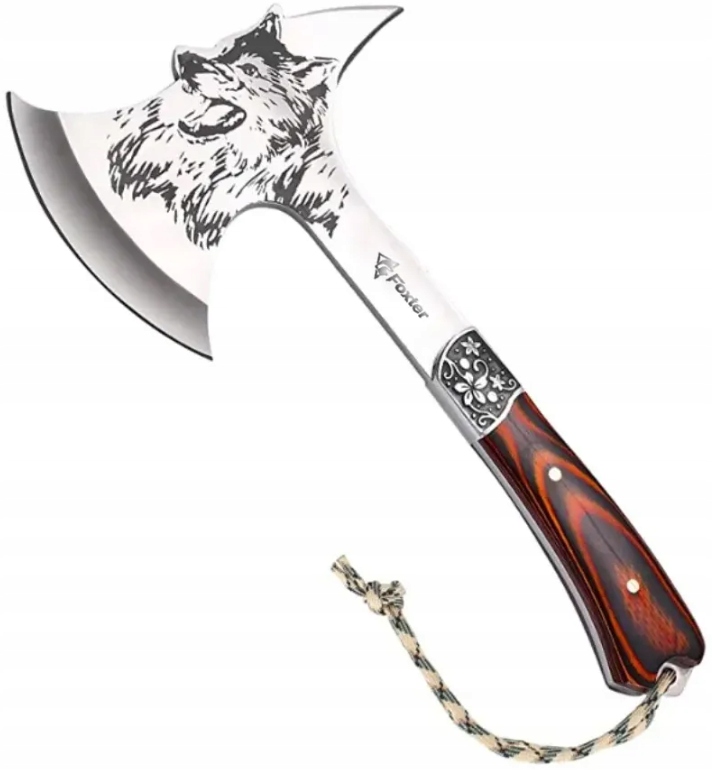 Toporek Nůž Sekera Tomahawk Topór Wolf Pouzdro 32 CM T17