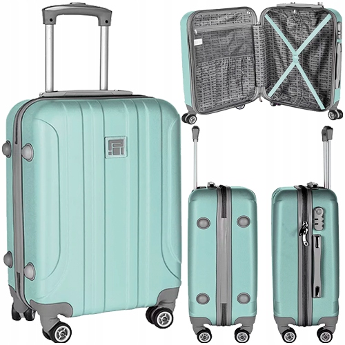 Walizka Lekka Mała Abs Miętowa Na Kółkach 36L Paso Wakacje Kabinowa