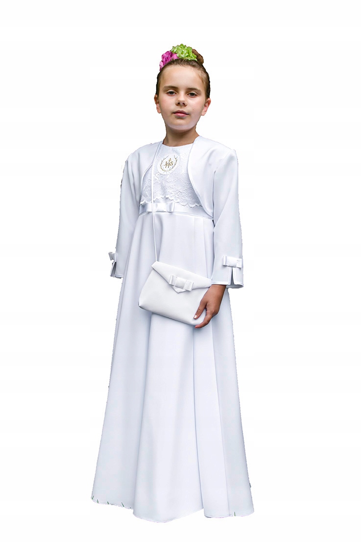 ALBA SUKIENKA KOMUNIJNA Z BOLERKIEM SZYTA NA MIARĘ