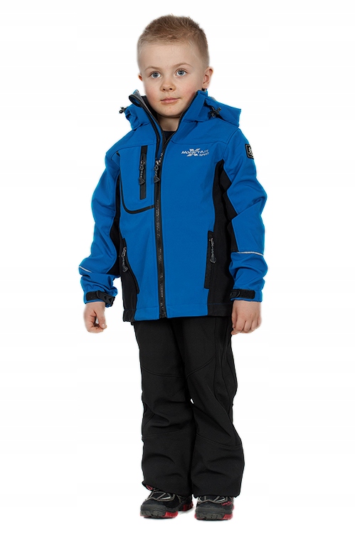 Kurtka dziecięca z odpinanym kapturem softshell Outdoor rozmiar 116-122
