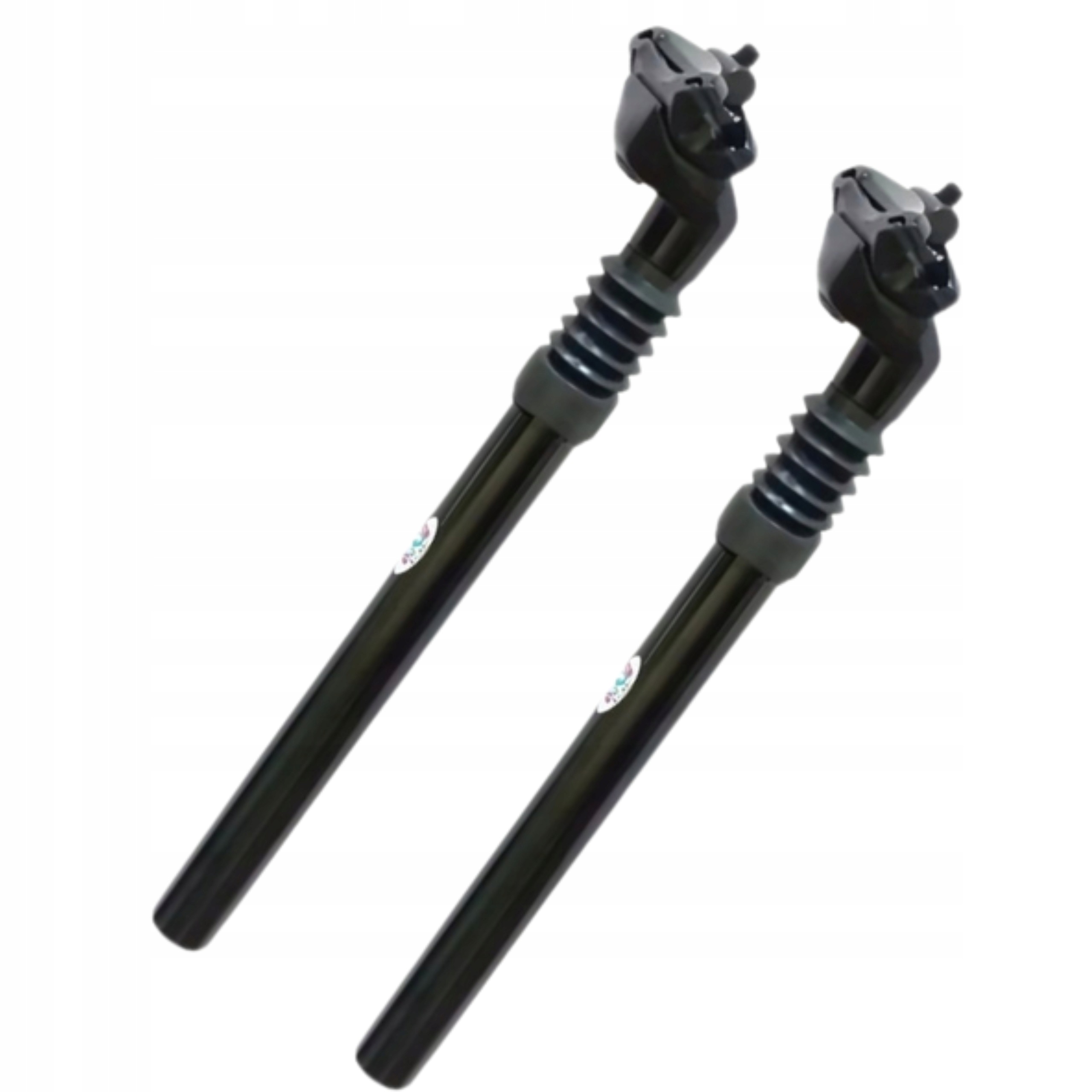 Odpružená tyč 27,2 mm x 350, držák sedla hliníkový, černý, cyklistický 27 2