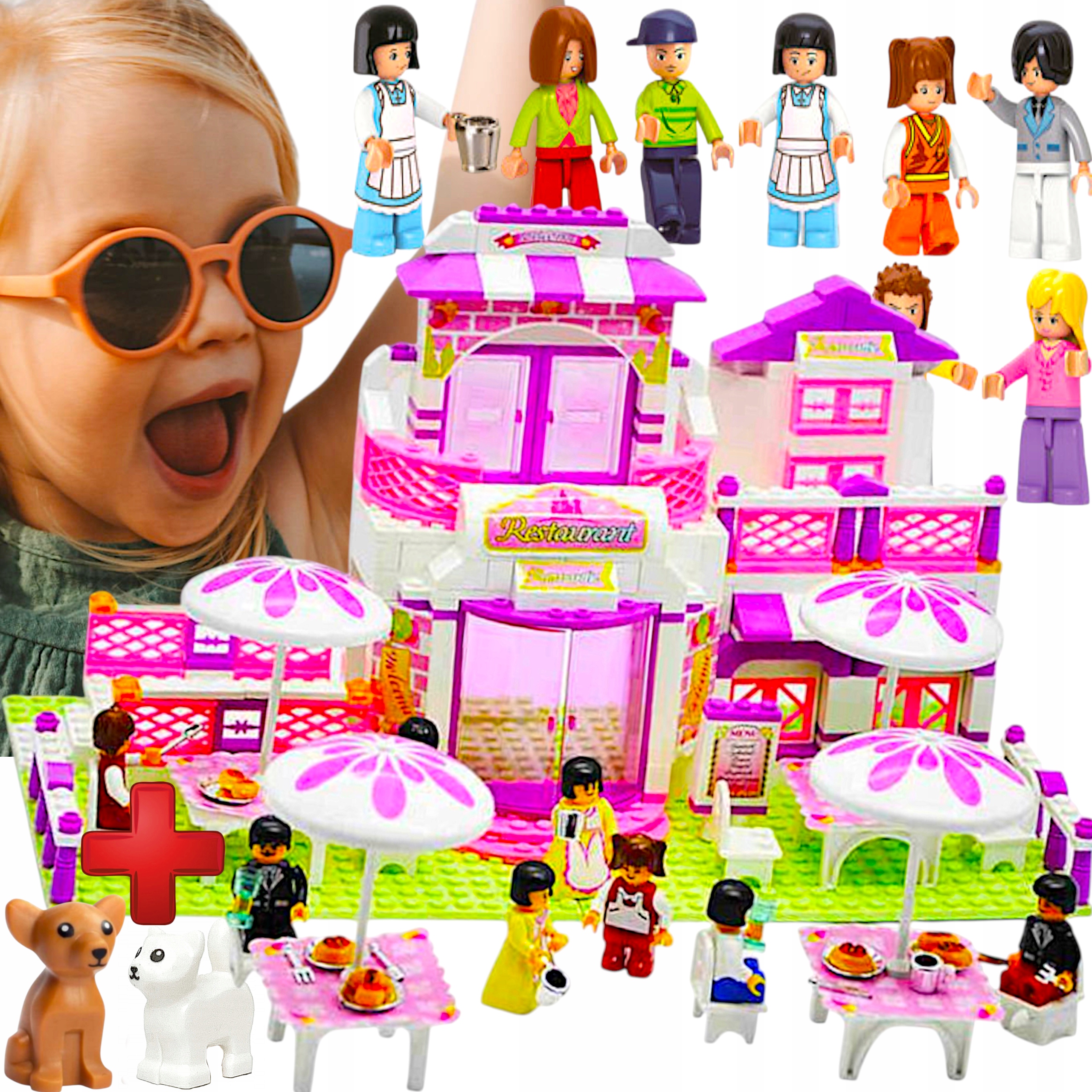 stavebnice Friends Obchod Restaurace Heartlake Pro Holčičku Zvířátko Lego