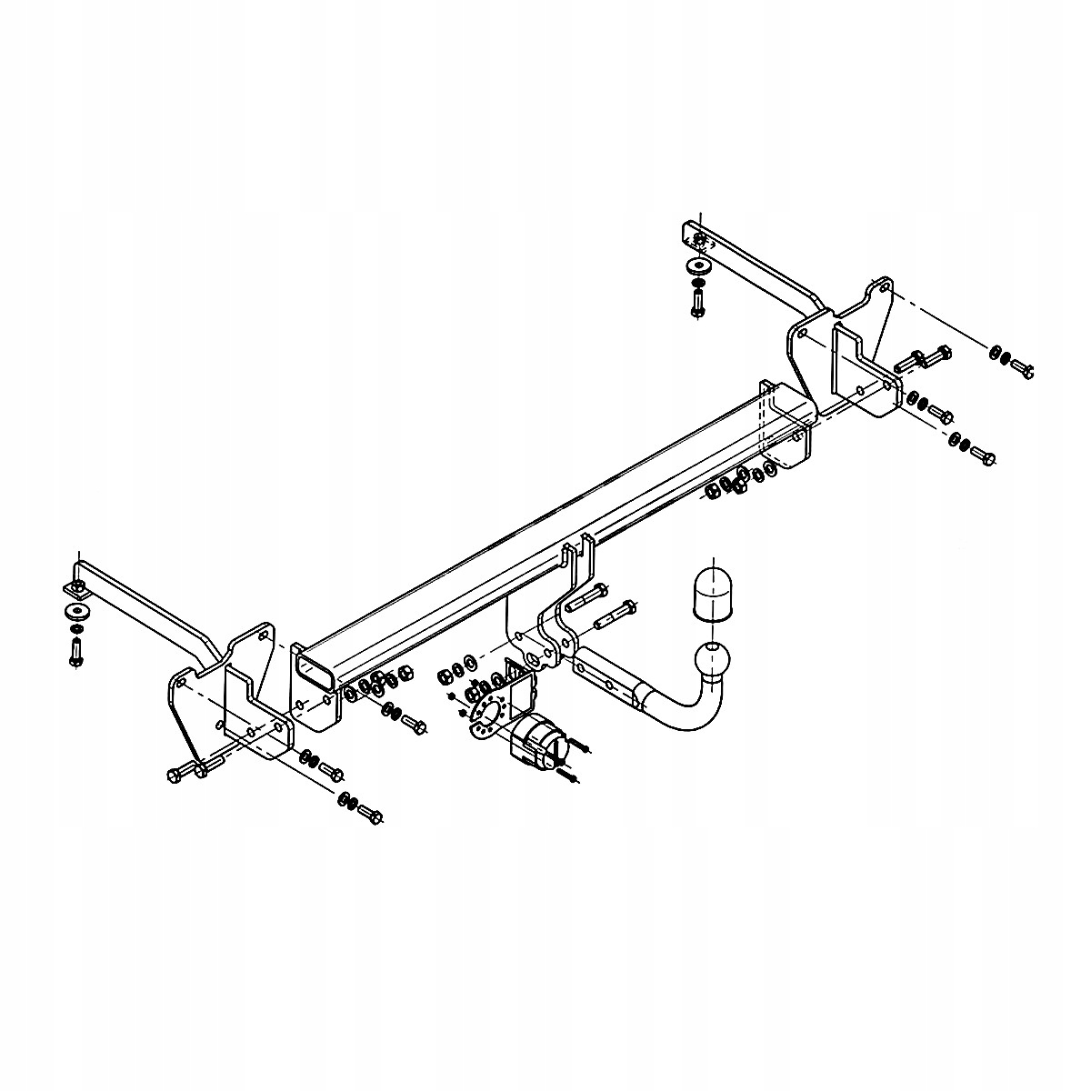 Hak holowniczy Opel Combo IV 4 D Kombivan 12-18 MODUŁ WIĄZKA 13 PIN GRATIS Producent Steinhof