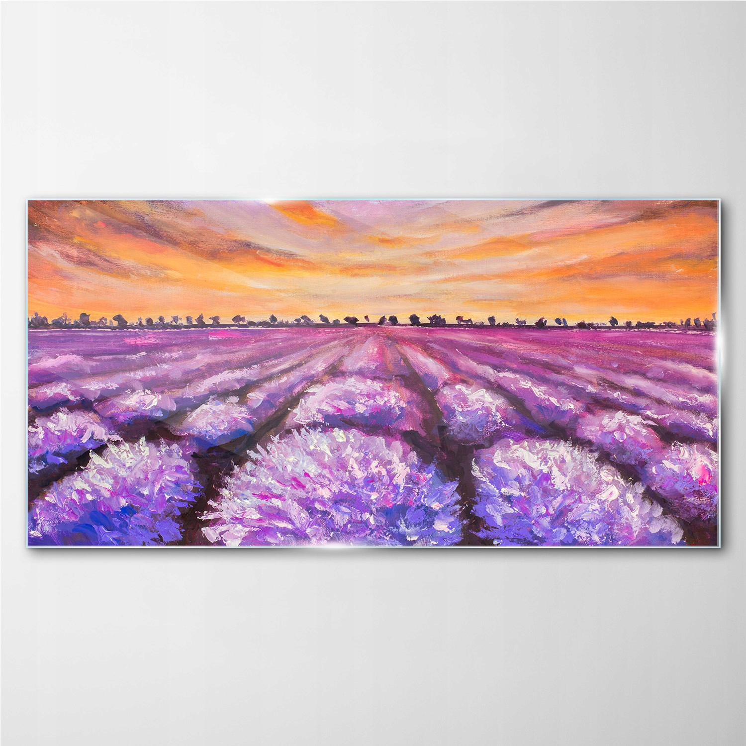 

Obraz szklany Lawenda pole zachód słońca 140x70 cm
