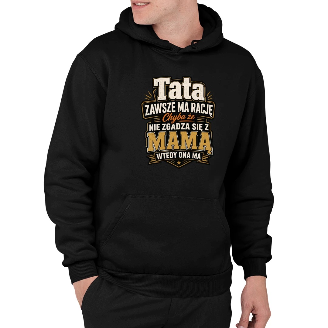 Táta má pravdu, pokud má maminka mikina s kapucí a dárek pro tatínka L