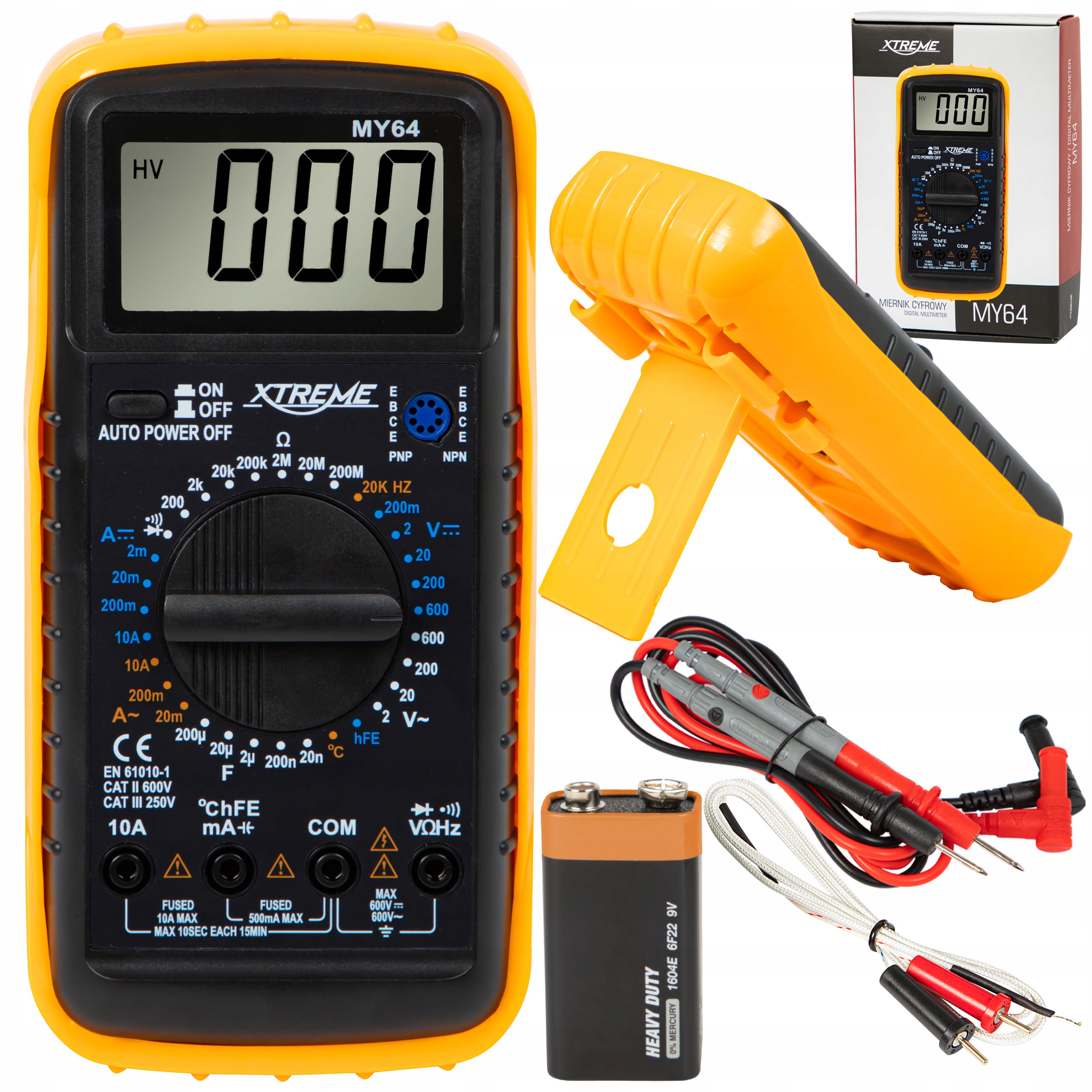MULTIMETR RĘCZNY CYFROWY XTREME MY-64 LCD TESTER PRĄDU NAPIĘCIA UNIWERSALNY