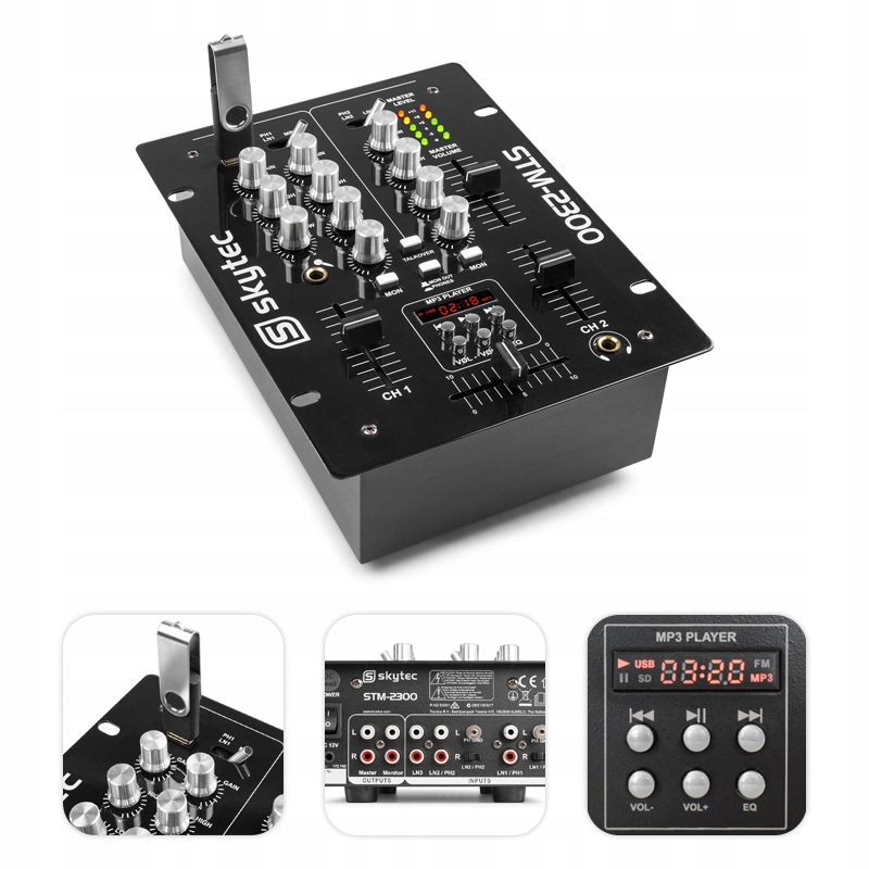 Mikser 2-kanałowy SkyTec STM-2300 Usb MP3
