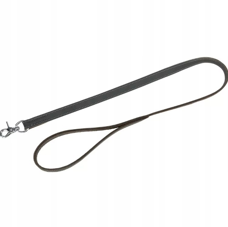 Levně Rustikální vodítko z hrubé kůže, šedá, L-XL, 1 m/25 mm