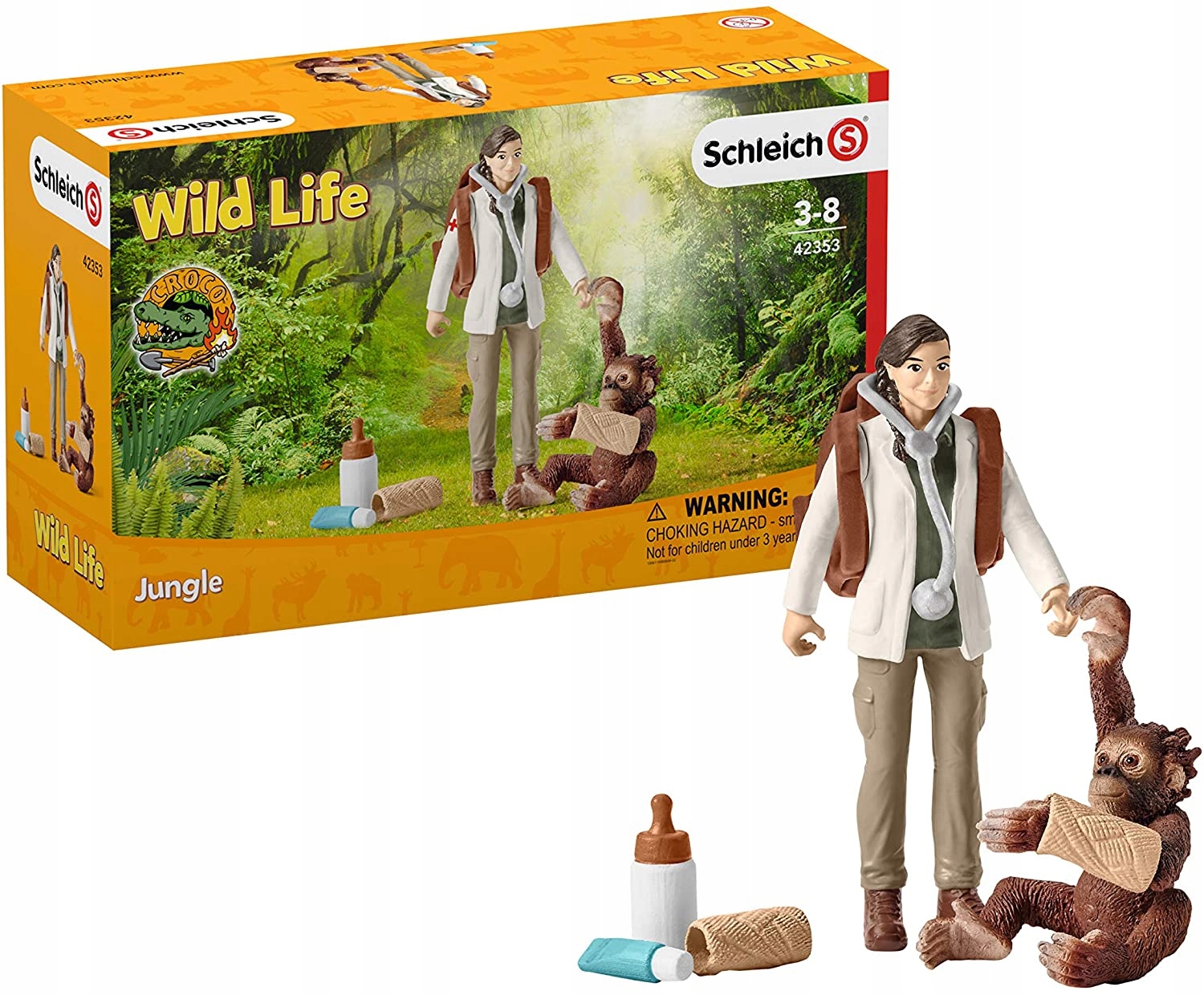 

Schleich SLH42353 Weterynarz W Pracy Croco Dżungla