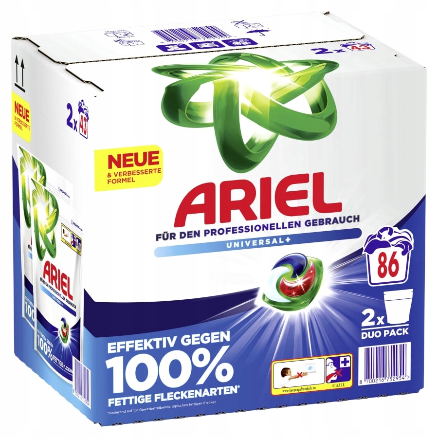Ariel Professional All-in-1 Pods Universal+ 86 kapsułek, z Niemiec