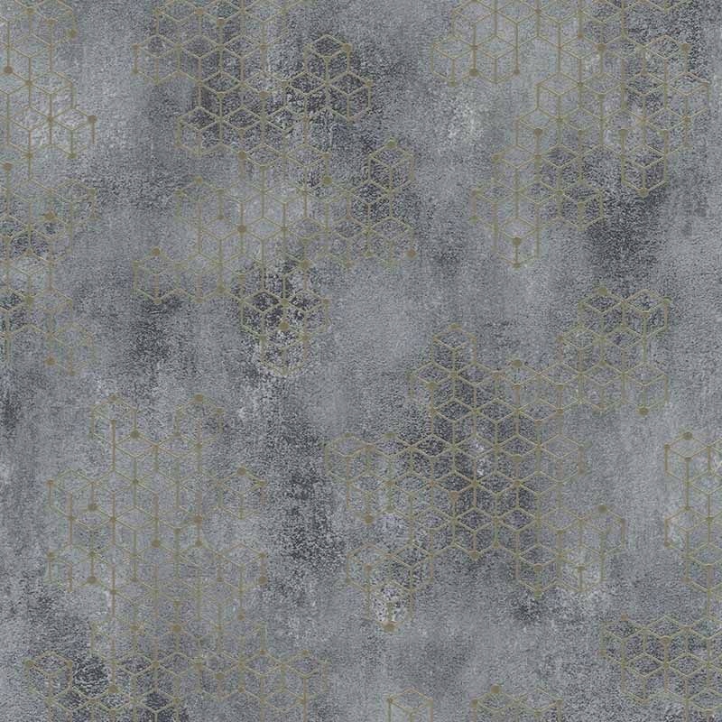 TAPETY TAPETA 3D CIEMNY BETON ZŁOTY WZÓR BRYŁY Marka Marburg