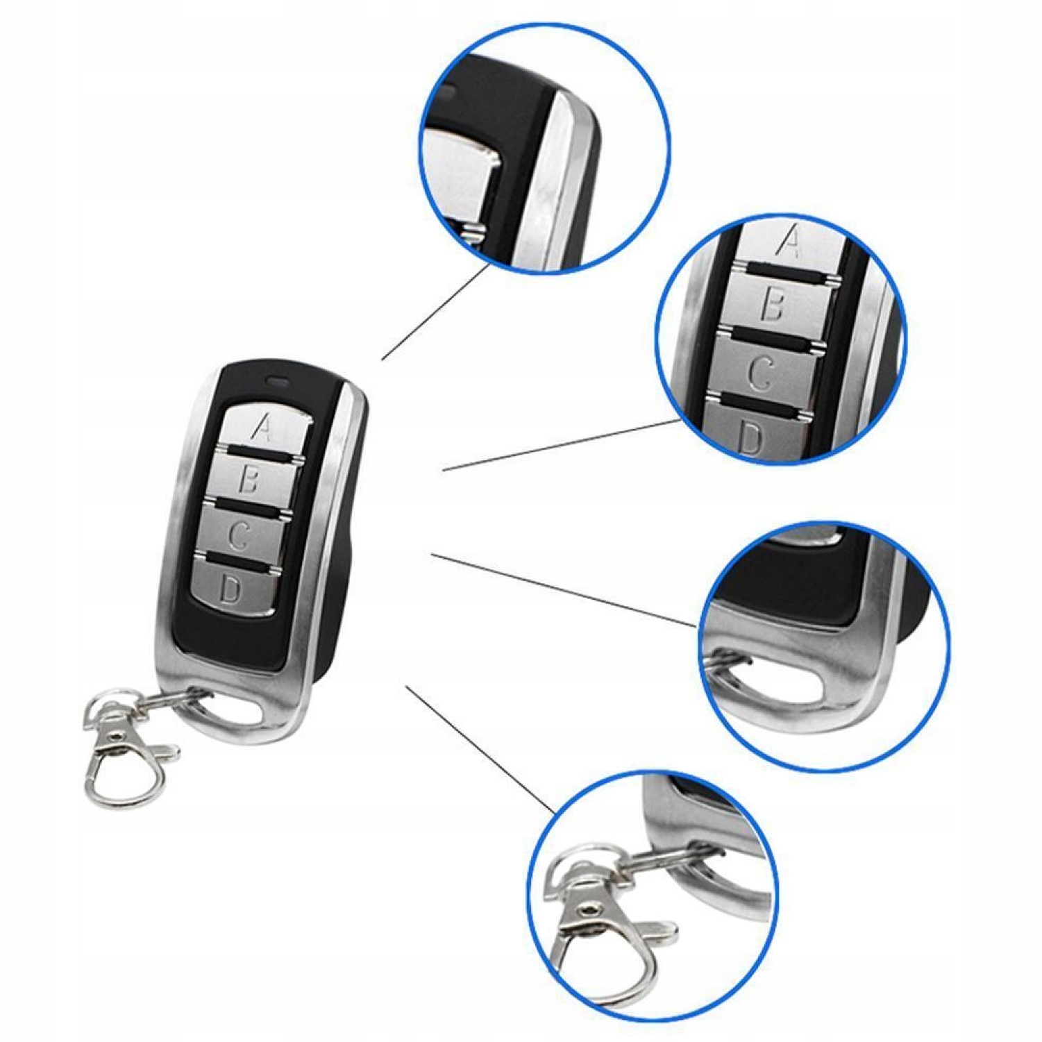 SAMOKOPIUJĄCY PILOT DO BRAMY GARAŻU 280-868 MHZ 4in1 ABCD Marka bez marki