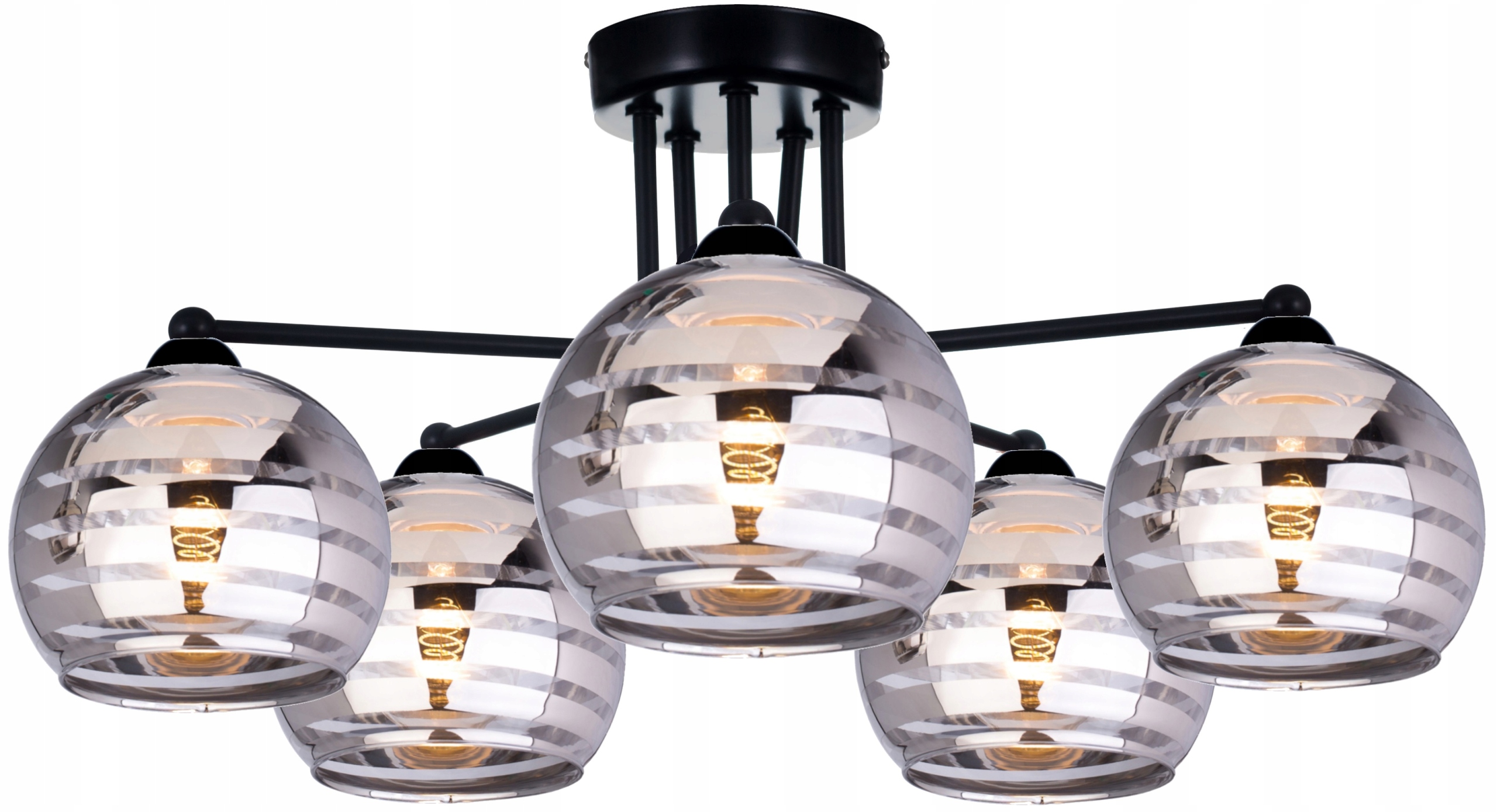 

Szklana Lampa Wisząca Sufitowa Żyrandol Plafon Led