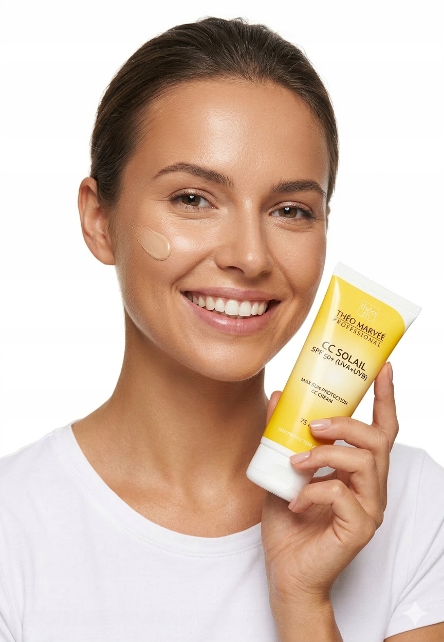 Theo Marvee CC Solail Spf 50+ krem wyrównujący koloryt z filtrem Uva i Uvb