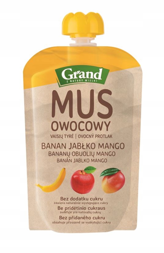 zestaw 13x100g Mus jabłko banan mango Grand