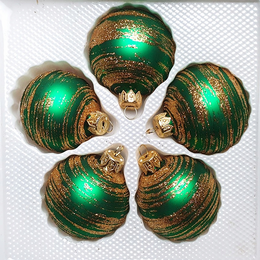 

Bombki 6cm/5szt dekor szklane choinkowe ozdoby