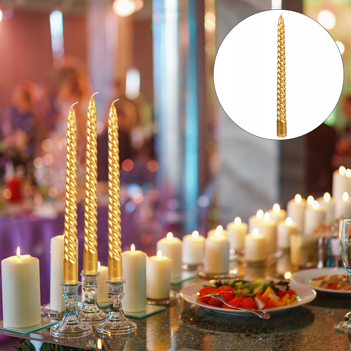 ŚWIECE SPIRALNE OZDOBANIE TAPEROWE GALWANICZNIE Rodzaj inny