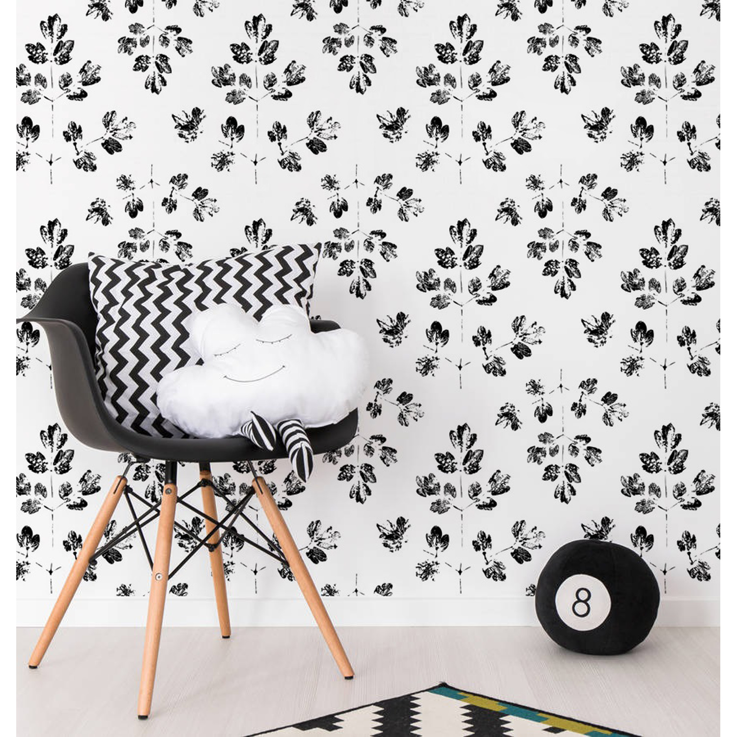 

Flizelinowa fototapeta Czarny szkic liści 152x104