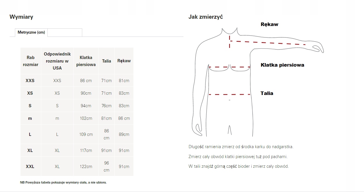 Rab kurtka męska Meridian GORE-TEX QWG-44 roz.XL Rozmiar XL
