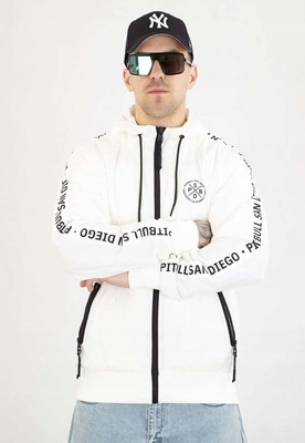 Pit Bull Jarní Athletic Tape bunda off bílá
