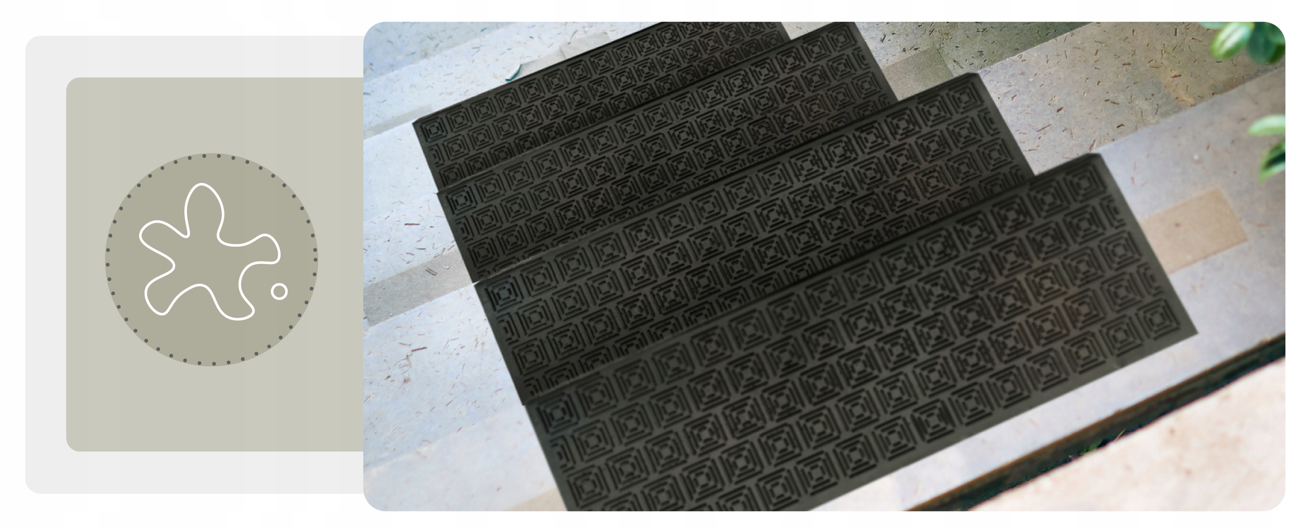 NAKŁADKI na SCHODY GUMOWE na ZEWNĄTRZ rant MOCNE 73 cm ANTYPOŚLIZGOWE grube Kolor czarny inny