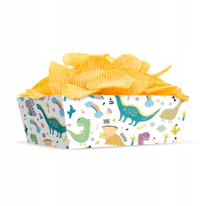 

Pudełko na chipsy Dinozaury 15x6cm 3szt