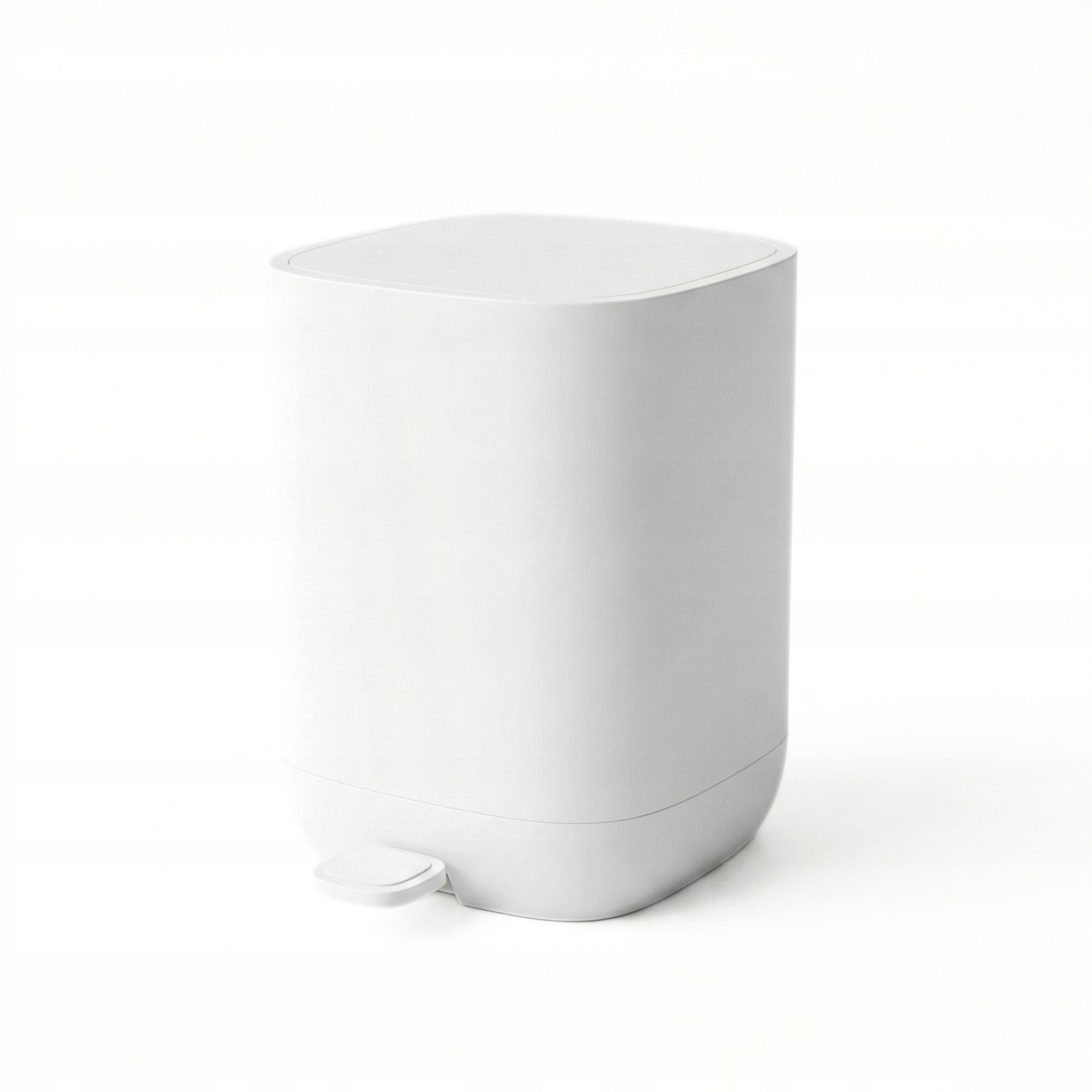 Kosz Łazienkowy Z Pedałem Tworzywo Sztuczne 7 L Biały 27X21X27 CM