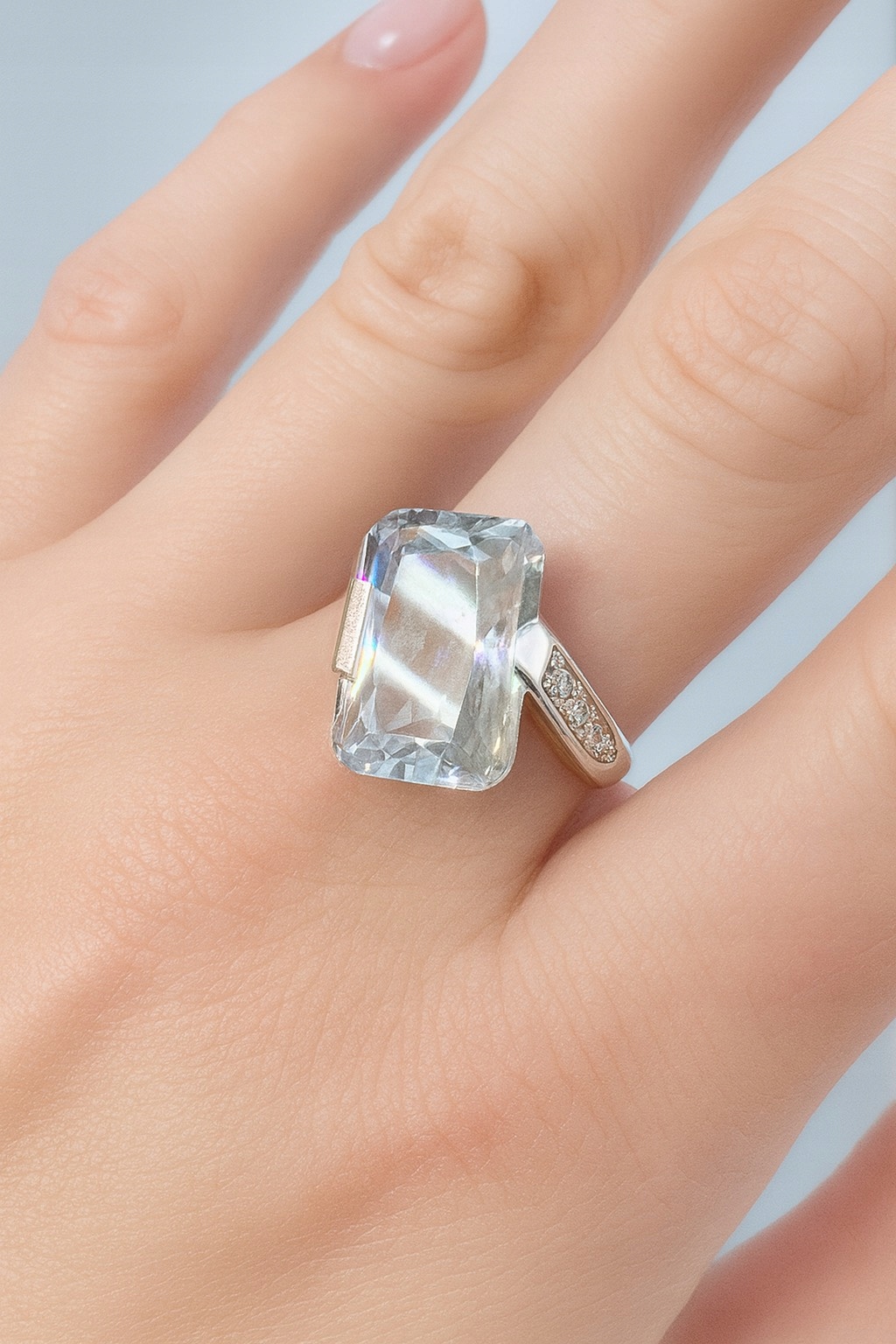 Stříbrný Prstýnek Se Zirkony vel. Stříbro