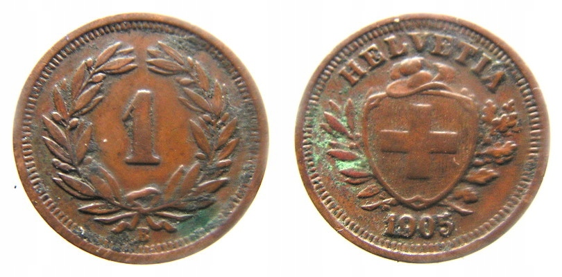 5062. SZWAJCARIA, 1 RAPPEN 1905