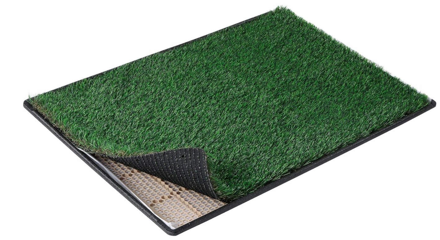 Trávníková podložka pro psa o velkých rozměrech 114 × 86 cm XXL s praktickým podnosem