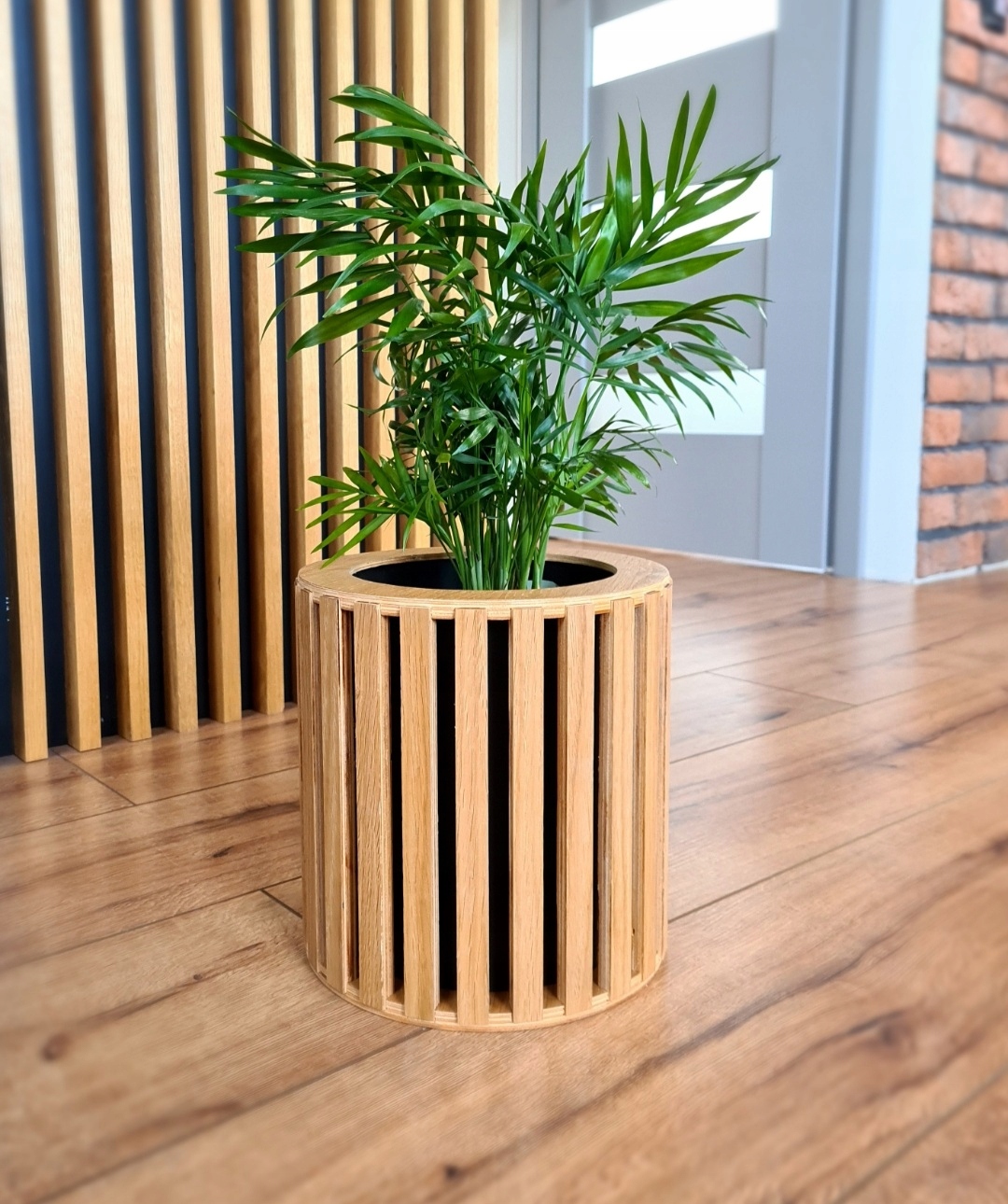 Donica z lameli dębowych 18cm Marka bez marki