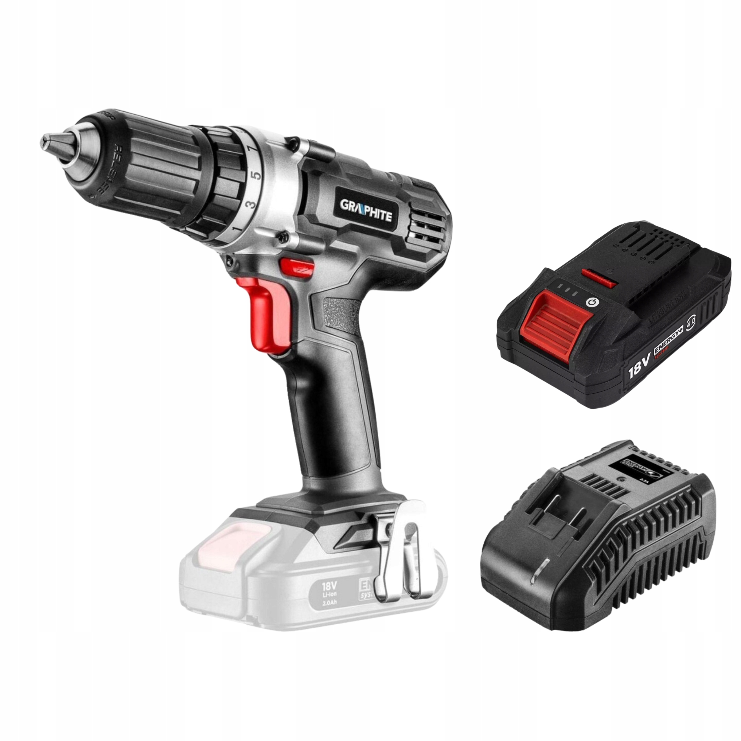 Wiertarko Wkrętarka Akumulatorowa Bateria 4Ah Ładowarka Graphite