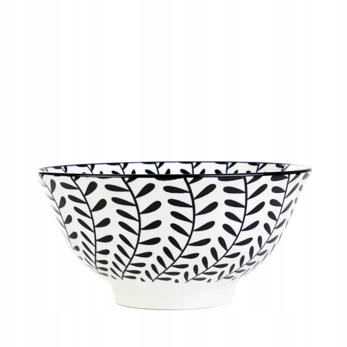 Miska NAVIA czarna w listki 16 cm HOMLA