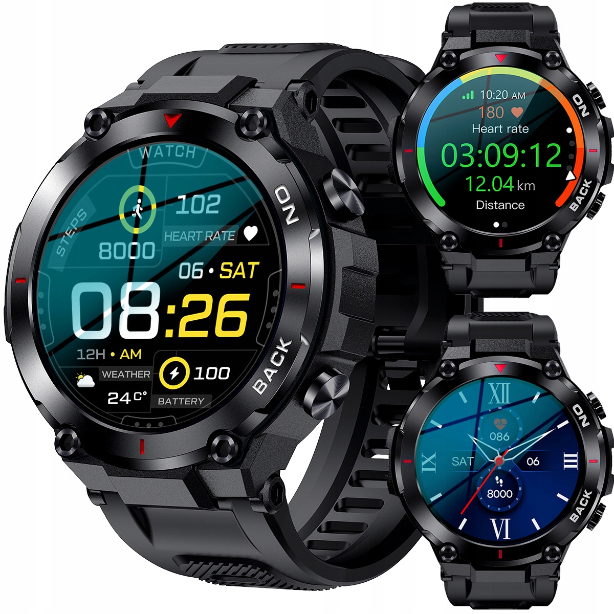 

Zegarek męski Smartwatch Gravity z Gps 8-1