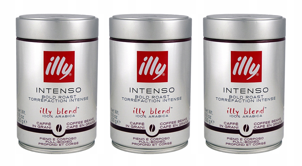 Kawa ziarnista Illy Intenso Espresso Dark arabica puszka 250g (3 szt.)