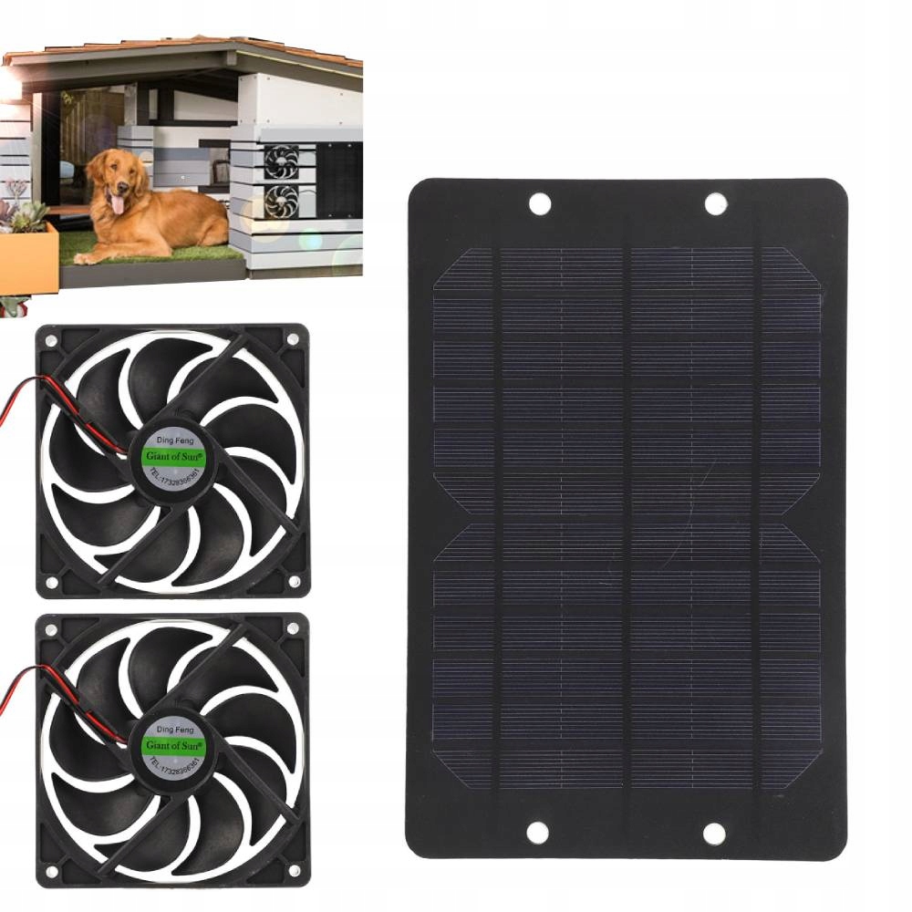 Ventilátor Se Solárním Panelem Pro Skleníkovou Drůbež 10W 12V Do Skleníku